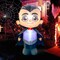 GOOSH 5FT Inflatable Vampire with Cape – Light-Up Halloween Yard Decoration